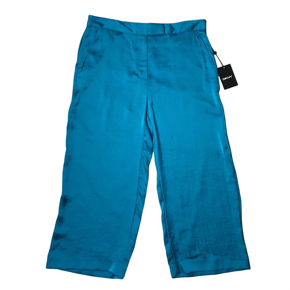 DKNY satin cropped pants 8